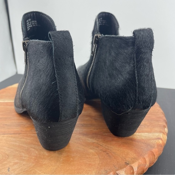 Very Volatile black calf fur ankle boots Sz 10 - Picture 4 of 10